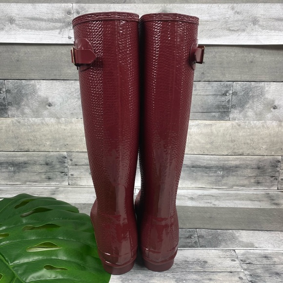 Hunter Perfect Pairs Crocodile print boots shoes - Picture 4 of 8